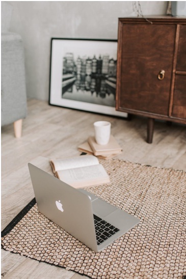 Macbook on the floor